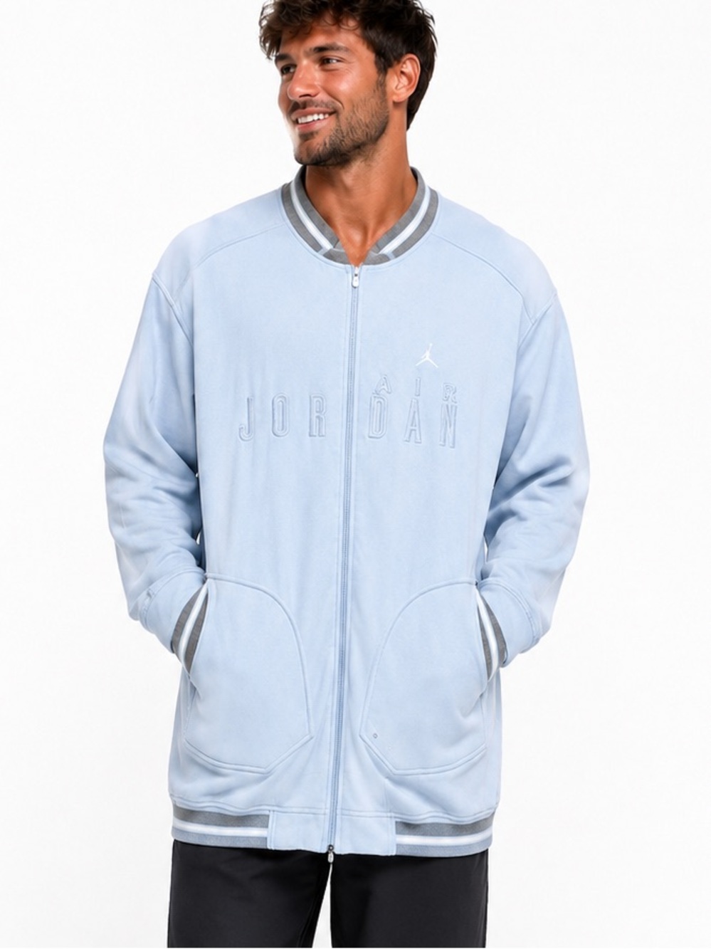 Nike Air Jordan vintage warm-up track jacket size 3XL blue